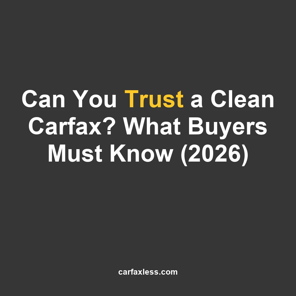 A clean Carfax doesn't guarantee a damage-free car. Learn what a clean report actually means, its blind spots, and how to verify a vehicle's true history before buying.