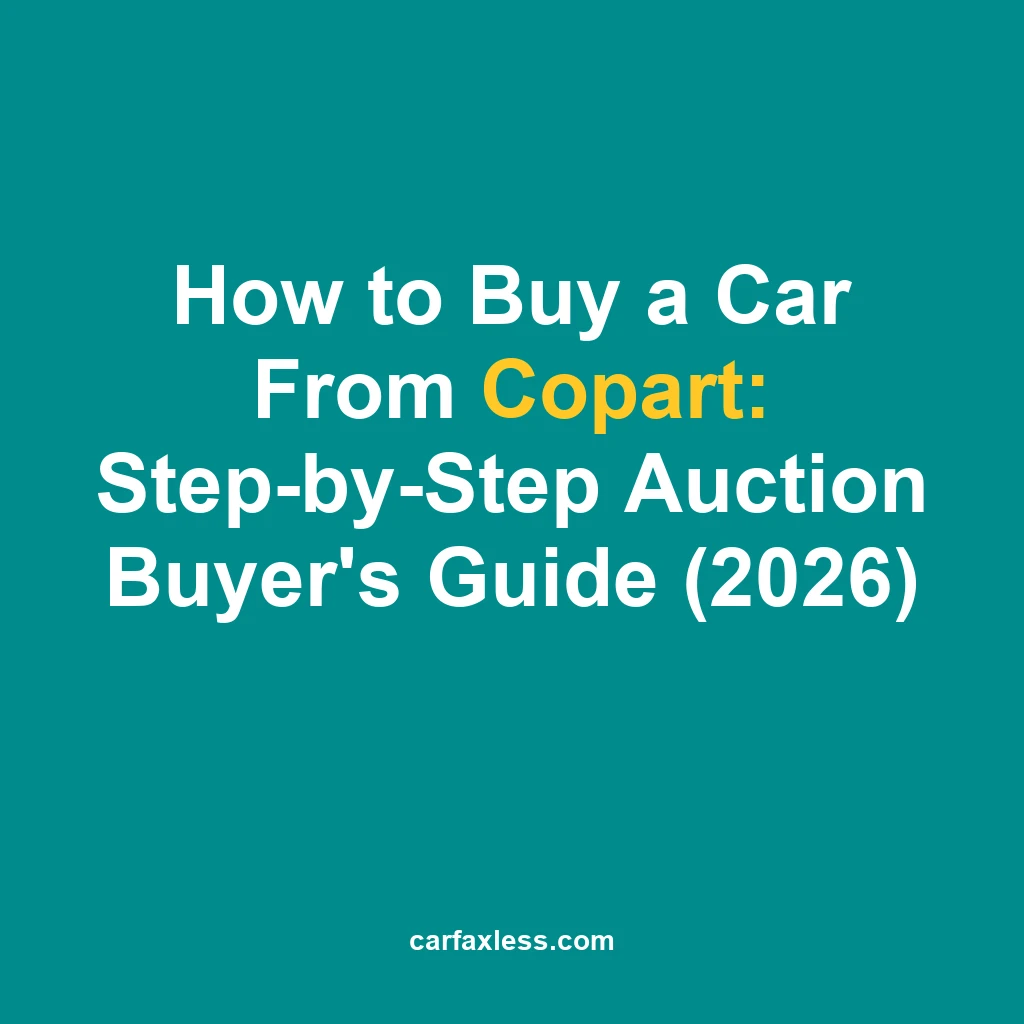 How to Buy a Car From Copart: Step-by-Step Auction Buyer's Guide (2026)