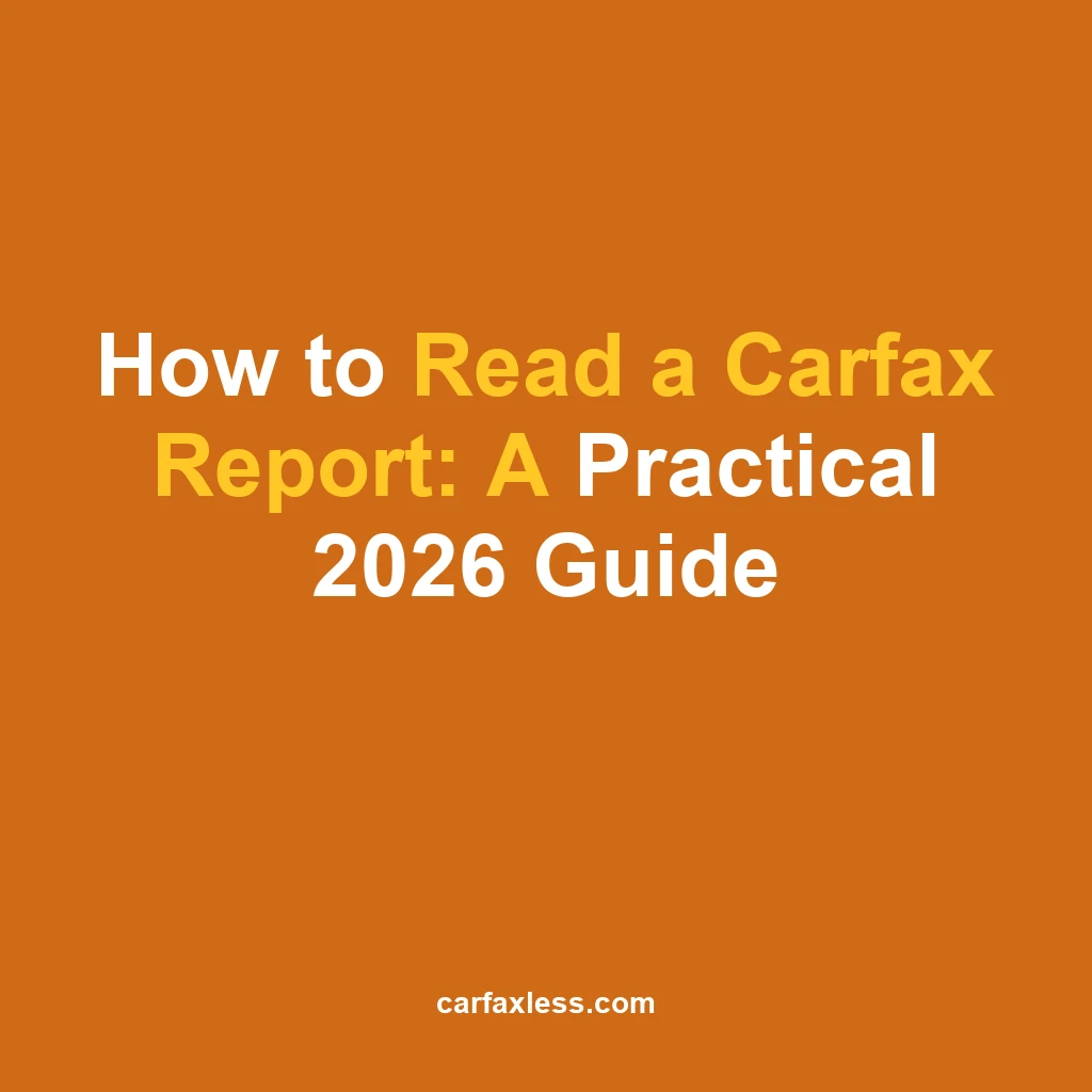 How to Read a Carfax Report: A Practical 2026 Guide